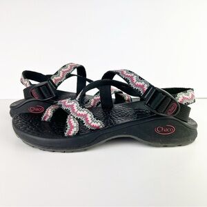 Chaco Updraft EcoTread 2 Black Gray Pink White Tapestry Single Strap Sandals